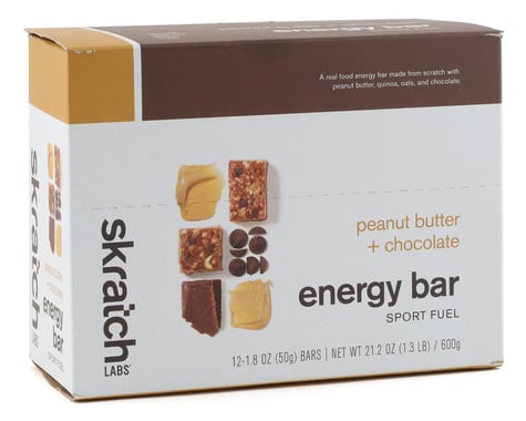 Skratch Labs Anytime Energy Bar (Peanut Butter Chocolate) (12 | 1.8oz Packets)